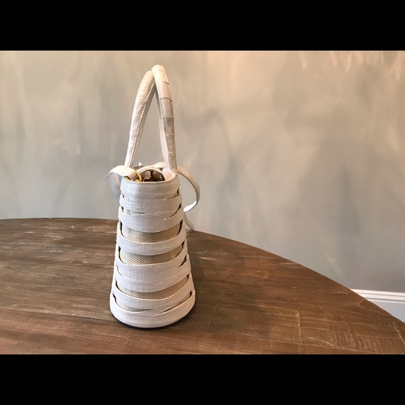 Nancy Gonzalez Crocodile & Raffia Tote - Picture 8 of 10